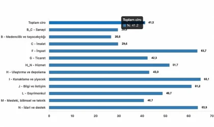 Tüik: Toplam ciro yıllık %41,2 arttı